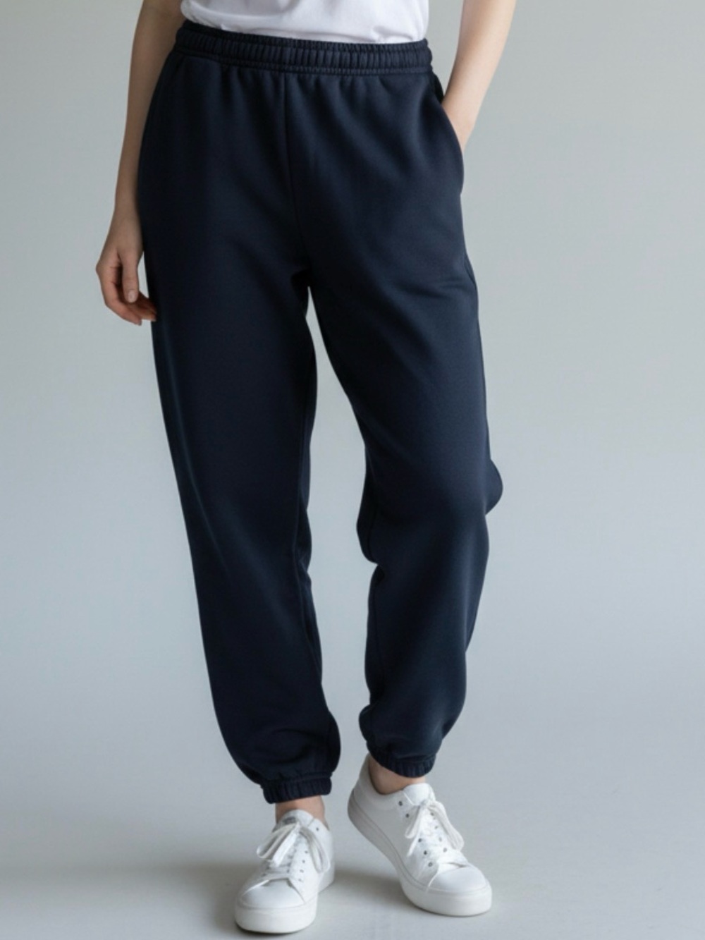 Relaxed Navy Jogger Pants - Women's Casual Sweatpants